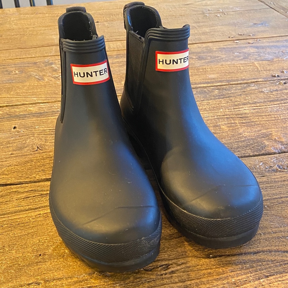 Hunter Black Original Chelsea Ankle Rain Boots